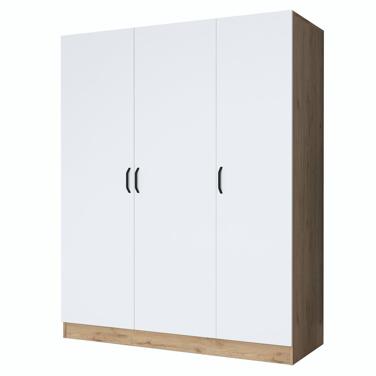 Dulap pentru haine, Hanah Home, BA105, 145x181.9x55 cm, PAL melaminat, Nuc/Alb - view 7