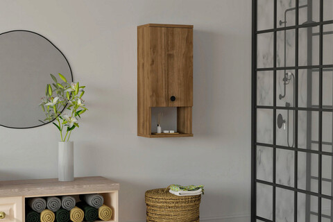 Dulap de baie, puqa design, mis, 30x71x21.8 cm, pal, nuc