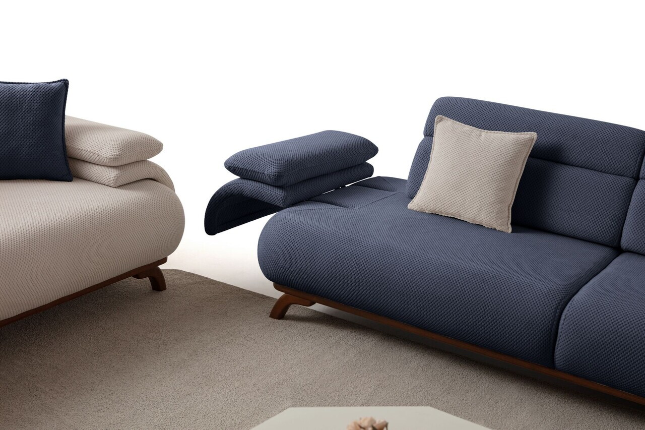 Canapea 3 locuri, Atelier del Sofa, 752EST1151, Lemn de carpen/PAL melaminat, Albastru navy - view 8