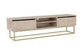Comoda TV, Kalune Design, Escape 180, Travertin / Auriu