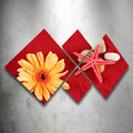 Set 4 tablouri decorative, 4MDF6347684, MDF, Imprimat UV, Multicolor