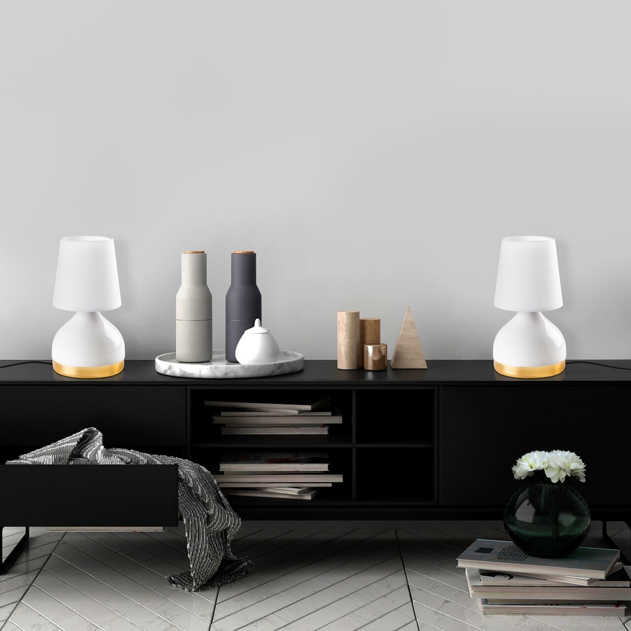 Set de lămpi de masă, Opviq, 892OPV2560, Alb - imagine 2