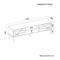 Comoda TV, Odessa, Brendon, 160x48.2x29.6 cm, Antracit