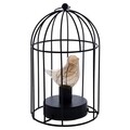 Lampa Birdcage, 14.5x14.5x23.5 cm, metal, negru
