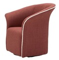Fotoliu rotativ Siena Swivel, Mauro Ferretti, 83.5x66x80 cm, fier/poliester, bordo