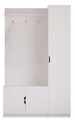 Cuier de perete, Rabi, Rb-159, 120x200x35 cm, Alb mat