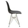 Scaun Claus, Pakoworld, 45.5x51x83 cm, metal/polipropilena, negru