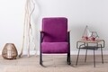 Scaun balansoar Yoka, Futon, 86x60x96 cm, metal, mov