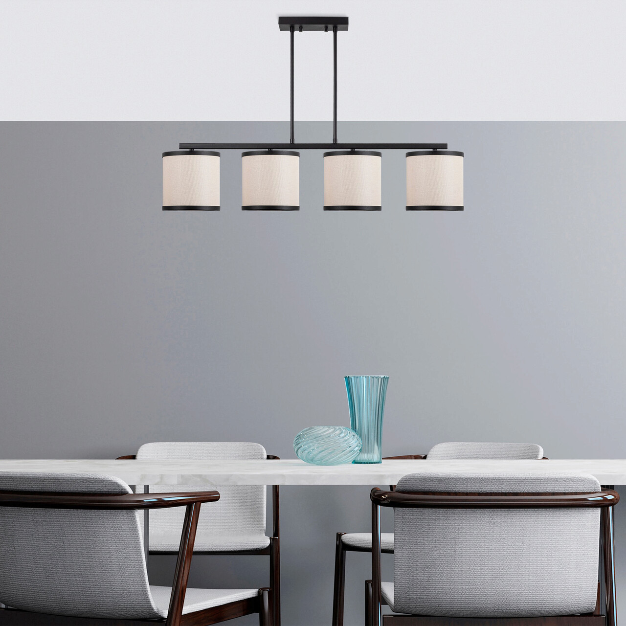 Lustra, Fulgor, 942FLG1641, Metal, Alb/Negru - 1 | YEO