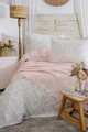 Set cuvertura de pat dubla 3 piese, L'essentiel Maison, Pamela, Roz pudra