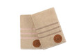 Set prosoape de maini 2 piese, Beverly Hills Polo Club, 411, Bumbac, Caramel / Maro / Roz