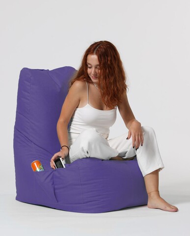 Fotoliu puf, Bean Bag Ferndale, Diamond, 60 x 90 cm, poliester impermeabil, mov Bag imagine model 2022