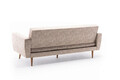 Canapea extensibila cu 3 locuri, Balcab Home, 825BLC2682, Lemn / Metal, Crem