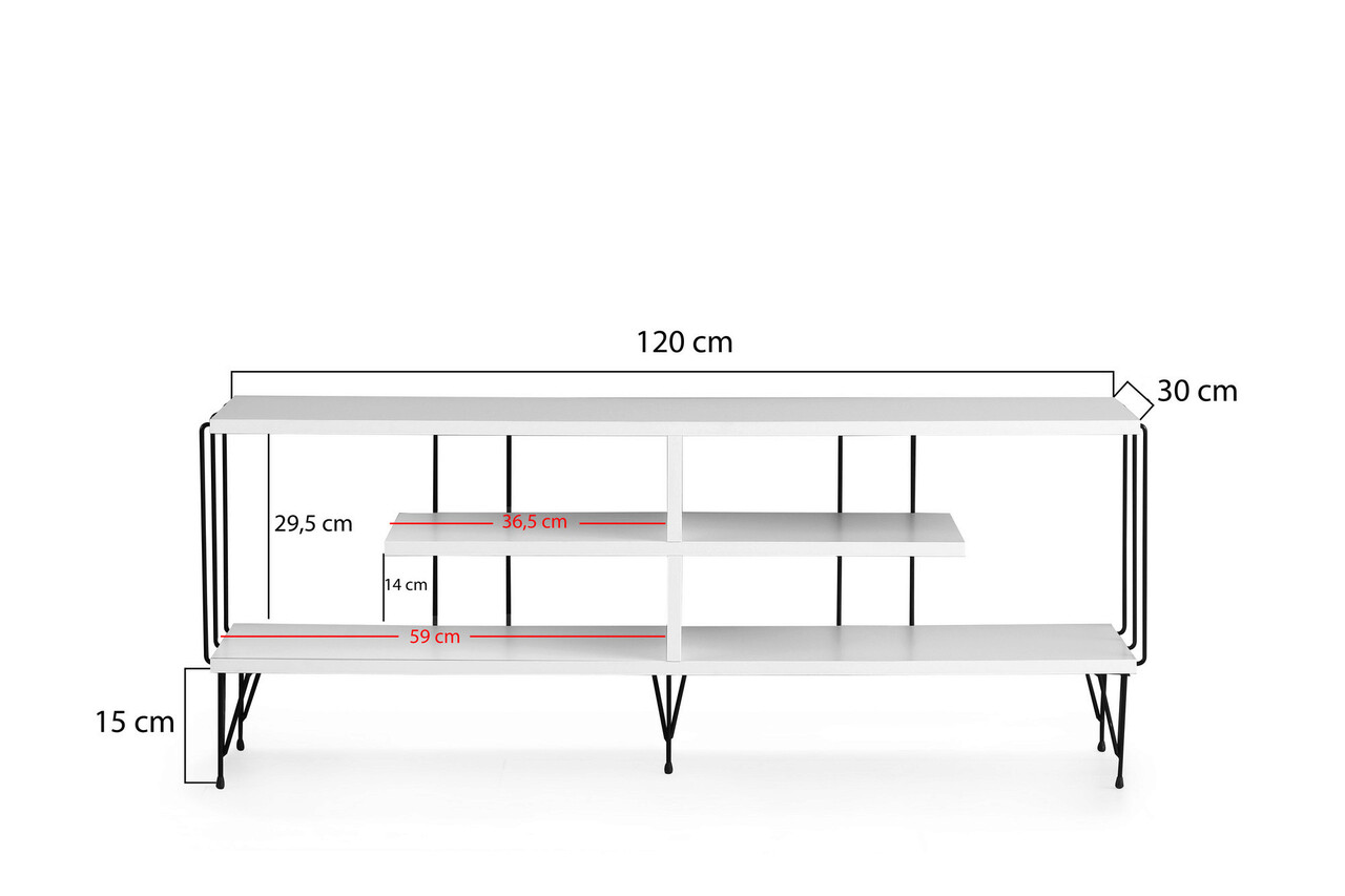 Comoda TV, Kalune Design, Eze, Alb