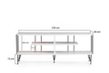 Comoda TV, Kalune Design, Eze, 120x44.5x30 cm, Alb