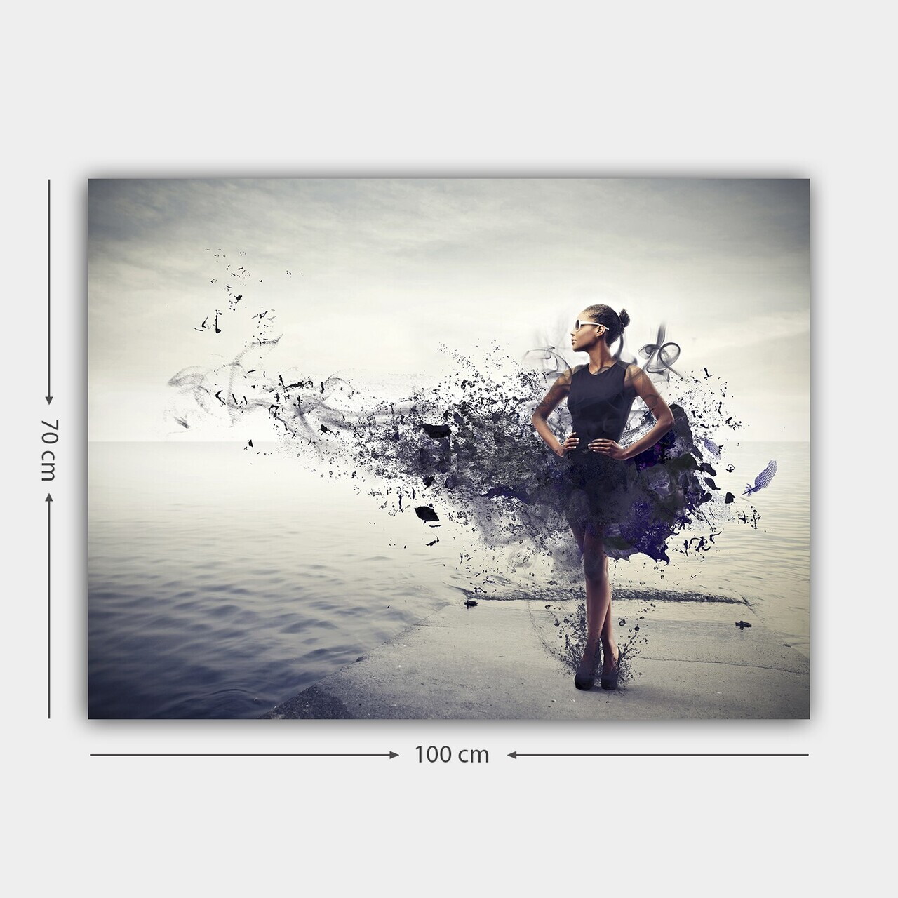 Tablou decorativ, 121246546_70100, Canvas, Rama din lemn (grosime 3 cm), Multicolor — imaginea 3