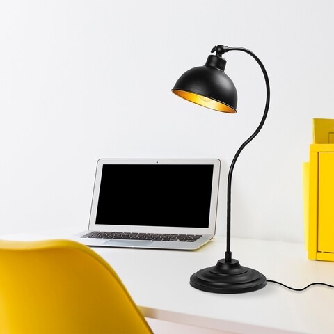 Lampa de masa, konika - 12262, fulgor, 19 x 29 x 58 cm, 1 x e27, 40w, negru