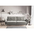 Canapea extensibila 3 locuri ELTAP, SO-BEL-03NU, Bellis, 220x90x83 cm, lemn/poliester, gri deschis
