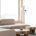 Lampadar, Fulgor, 942FLG1504, Metal, Alb/Negru