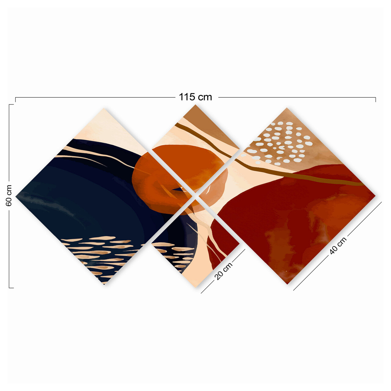 Set 4 tablouri decorative, 4MDF18504977082, MDF, Imprimat UV, Multicolor