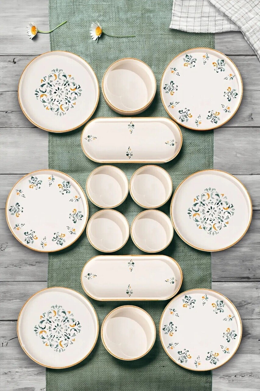 Set de mic dejun Hermia 430KSV1365 CERAMICĂ Platou: 25 x 11 x 35 cm (2 bucăți) Multicolor