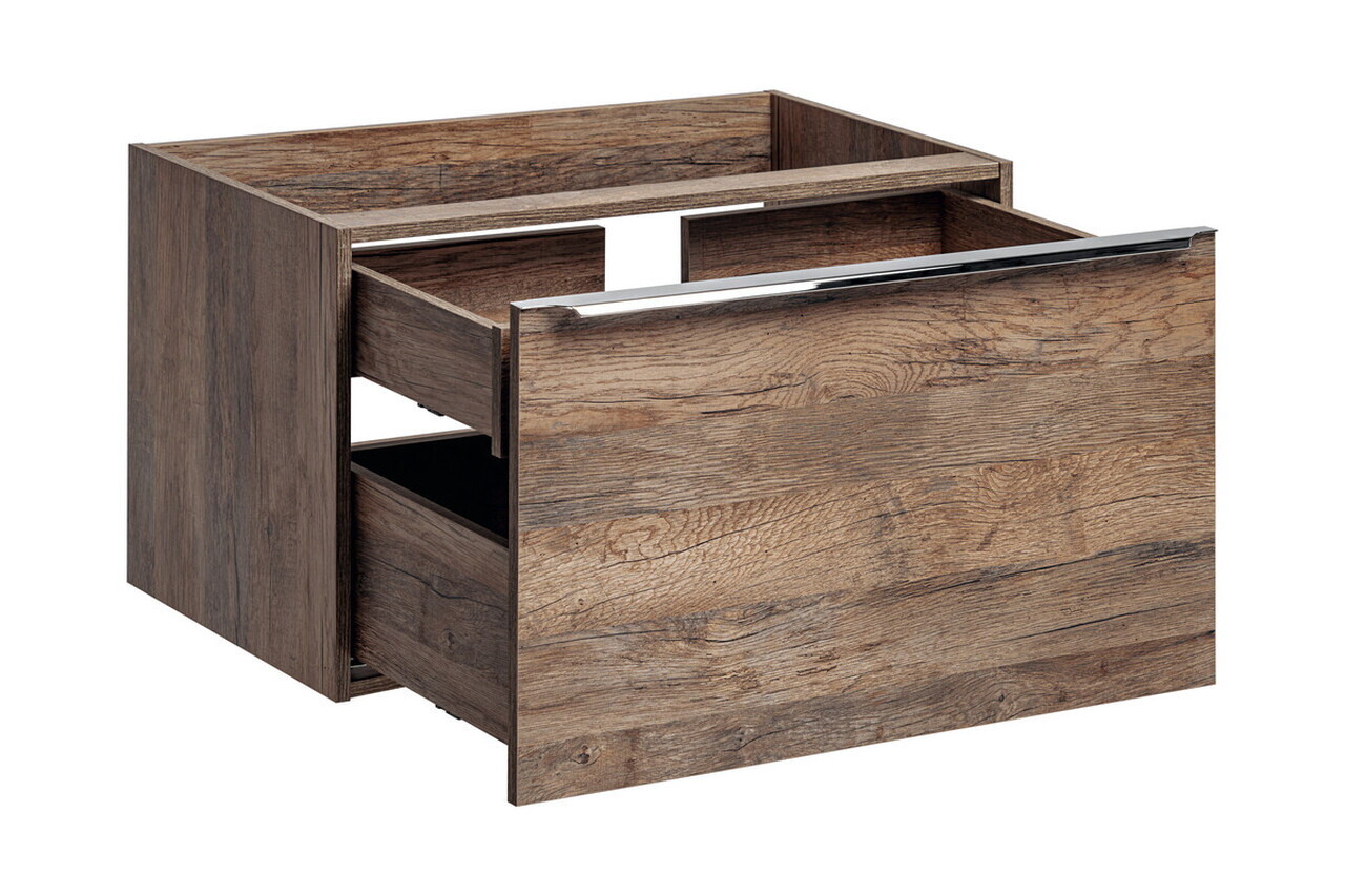 Set mobilier baie, dulap dublu cu lavoar, 100 cm, Santa Fe Oak Black, Comad, PAL laminat, stejar santa fe vintage — imaginea 5