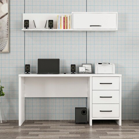 Birou, Inarch, Troy, 150x29x20 cm, Alb Inarch