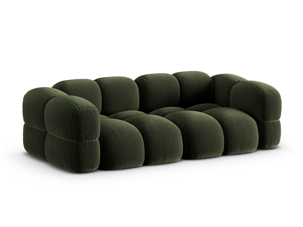 Canapea 4 locuri, Loretto, Cosmopolitan Design, 250x100x68 cm, catifea, verde - 1 | YEO