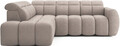 Coltar extensibil stanga 4 locuri ELTAP, LT-20XIL, Falconn, 258x208x107 cm, lemn/poliester, maro deschis