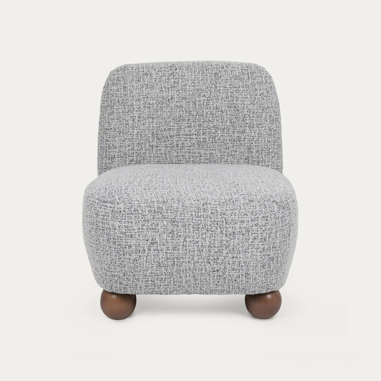 Fotoliu Norello, Homla, 77x66x77 cm, MDF/poliester, gri deschis/maro — imaginea 3