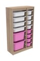 Dulap multifunctional, Estella, Montana Xs 2D4N8U, Sonomo Alb / Roz