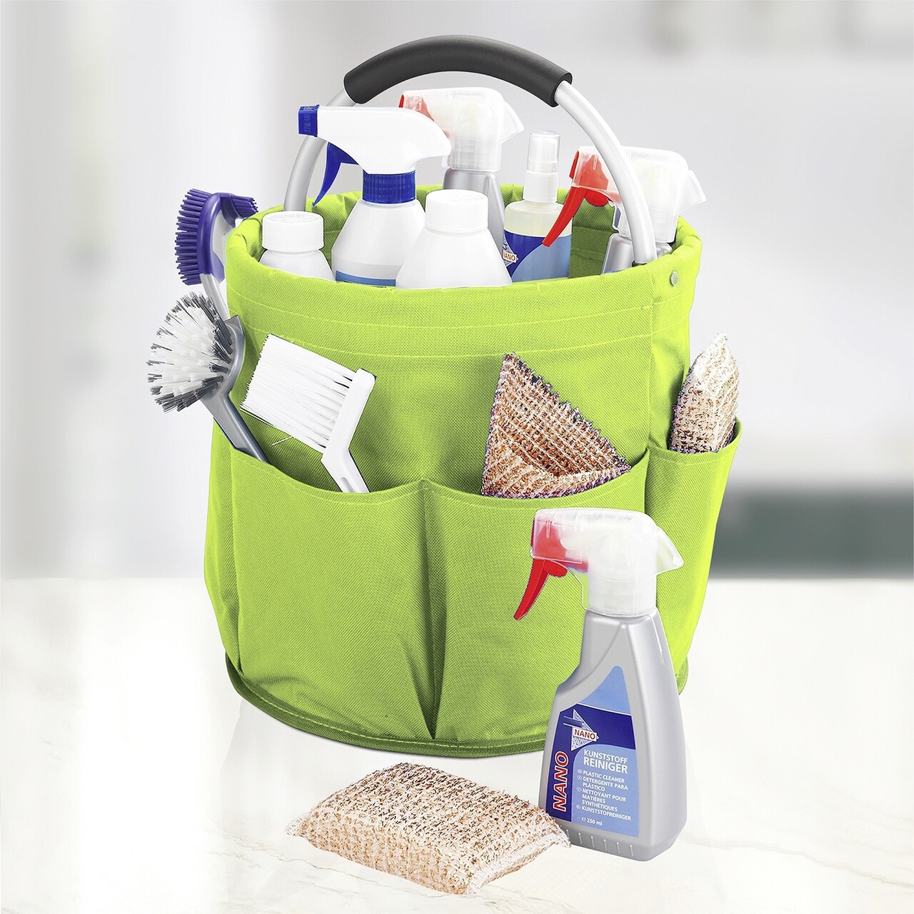 Organizator Produse De Curatenie Maximex, Caddy, 35x35x35 Cm, Poliester, Verde