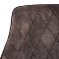Scaun Satori, Homla, 62x58x79 cm, poliester/metal/MDF, maro inchis