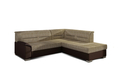 Coltar extensibil dreapta 4 locuri ELTAP, BR15, Bergen, 247x214x83 cm, lemn/poliester, bej/maro inchis