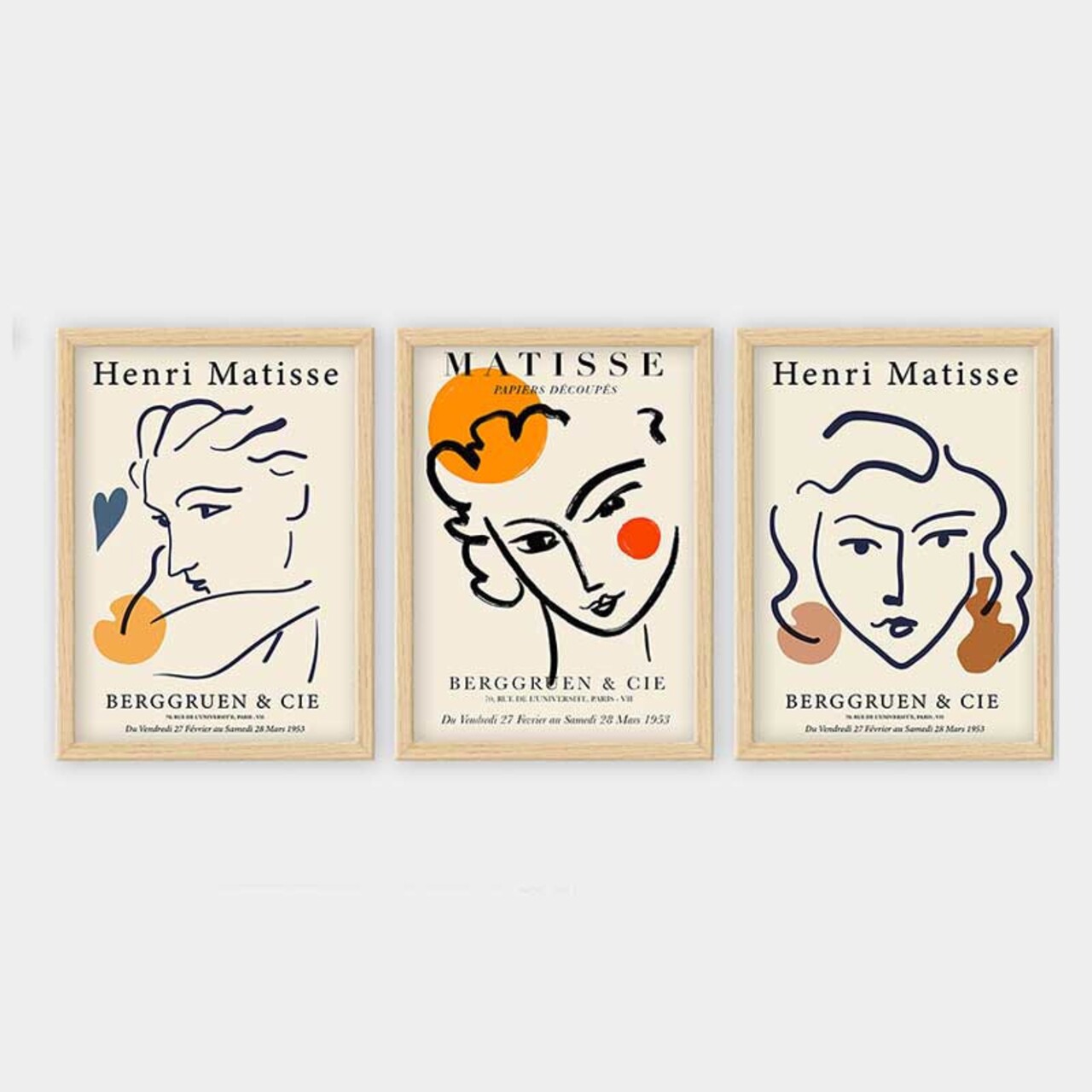 Set 3 tablouri decorative 3NTC_UN451418_3545 Polistiren Multicolor