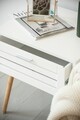 Masuta multifunctionala, Wenko, Finja, 38 x 50 x 45 cm, bambus/mdf, alb/natur