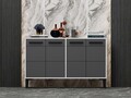 Consola, Odessa, Stria, 120x30x75 cm, PAL, Alb / Antracit