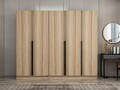Dulap pentru haine, Minerva, Kale Plus, 225x210x52 cm, PAL, Stejar