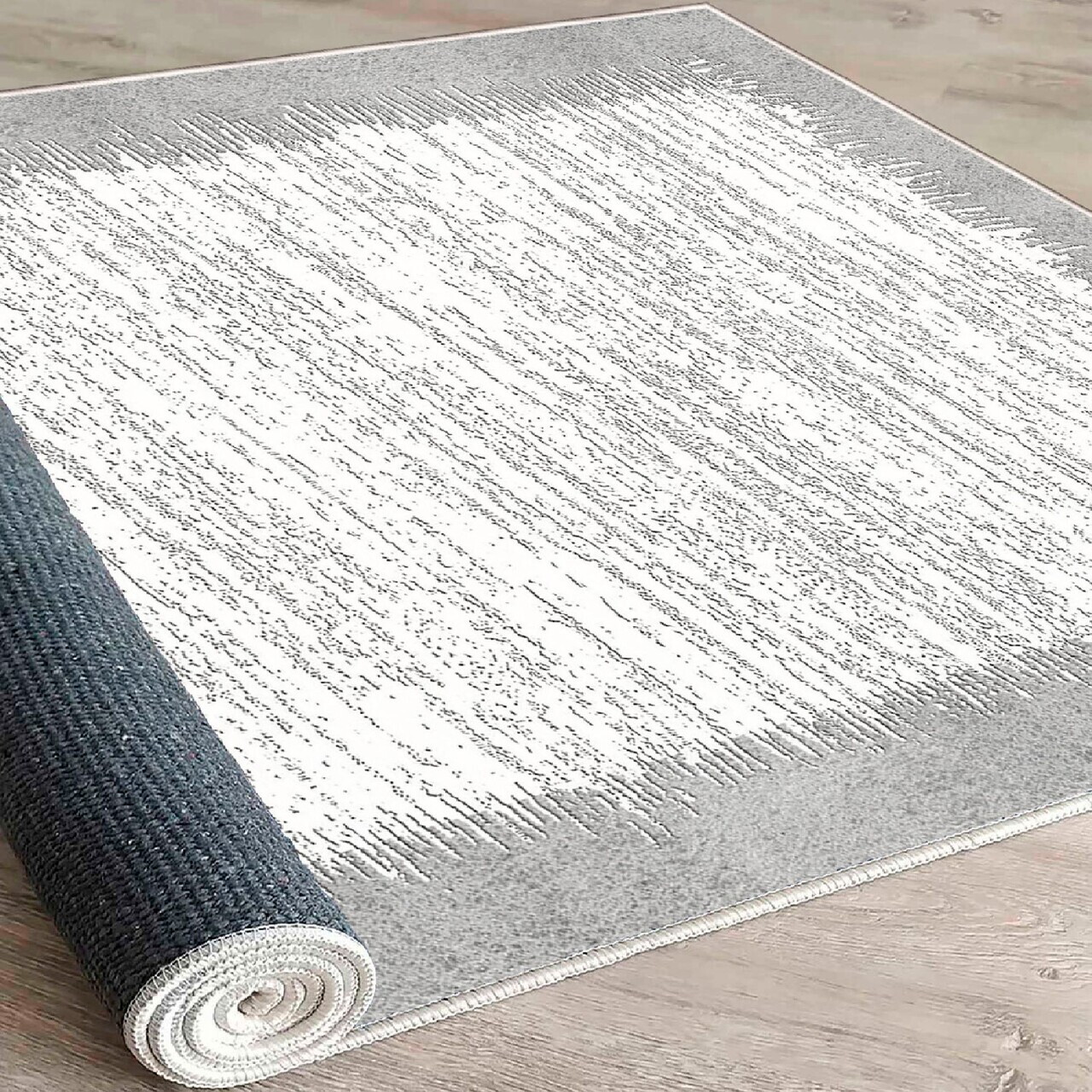 Covor, Woosonıl076, 120x180 cm, Crem / Gri — imaginea 5