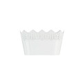 Jardiniera Koronka dantelata, plastic, 27x15x16 cm, alb