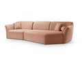 Coltar dreapta 5 locuri, Hailey, Micadoni Home, 292x138x79 cm, tesatura boucle, galben mustar