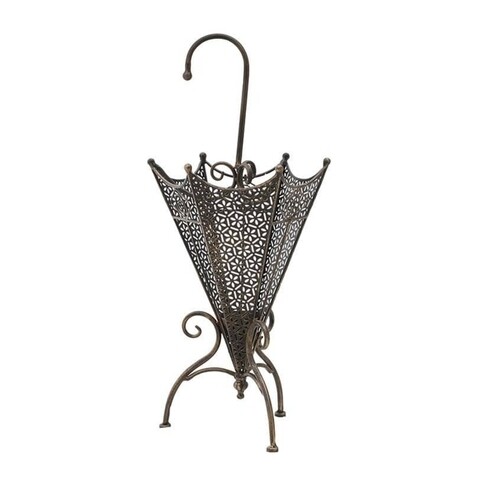 Suport pentru umbrele Antique, InArt, 35x35x70 cm, metal, bronz