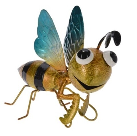 Decoratiune Bee, 17x8.5x13.5 cm, metal, multicolor