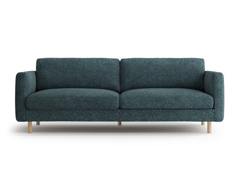Canapea 4 locuri, Eden, Micadoni, 209x92x90 cm, tesatura structurata, verde albastrui melanj