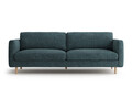 Canapea 4 locuri, Eden, Micadoni, 209x92x90 cm, tesatura structurata, verde albastrui melanj