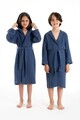 Halat de baie pentru copii, DC Home, Muslin, Bumbac , Albastru navy