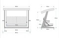 Balansoar de gradina 3 locuri, Swingo, Viva 2200, 220x100x175 cm, Cadru: 100% MID, Bej