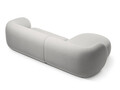 Coltar stanga 3 locuri, Kate, Micadoni, 285x176x76 cm, catifea, gri deschis