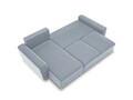 Coltar extensibil reversibil 4 locuri, Moghan, Micadoni Home, GL, 241x145x88 cm, catifea, albastru deschis