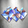 Set 4 tablouri decorative, 4MDF358059629, MDF, Imprimat UV, Multicolor